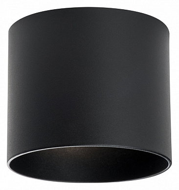 накладной потолочный светильник черный цилиндрический