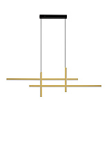 Triac Dimmable Sandy Black & Gold Steel & Aluminium LED 43Watt 220-240Volt 1478Lm IP20 3200K L:120 W:5 H: 150 cm