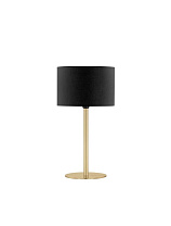 Brass Gold & Black Metal & Fabric LED E27 1x12Watt 100-240Volt IP20 bulb excluded D: 30 H: 57, 8 cm