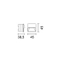 EI39 Walky iGuzzini Square optic assembly 45x45mm – AL optic – Warm White LED – 24Vdc - Rust Brown — фото 1