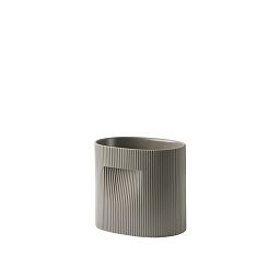 RIDPLA24A04 Muuto Ridge кашпо цилиндрическое серо коричневое 24 см
