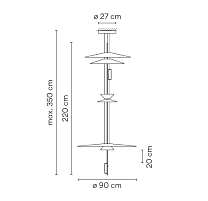Flamingo,Pendant Gold 2700K,1-10V PUSH