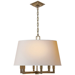 EU-SL5820 Visual Comfort Square Tube подвесной светильник с текстильным абажуром на металлической раме