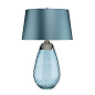 Настольная лампа Lena - Blue Elstead LENA-TL-L-BLUE стекло с голубым оттенком и абажур цвета утиного яйца — фото 5