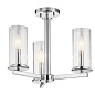 Crosby 13.75" 3 Light Convertible Chandelier with Clear Glass Chrome люстра 43997CH Kichler