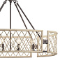Oana 6 Light Oval Chandelier White Washed Wood люстра 52078WWW Kichler — фото 2