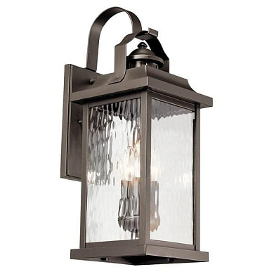 настенный уличный светильник с тремя прозрачными плафонами