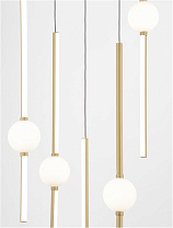 Triac Dimmable Black & Gold Aluminium Opal Glass LED 61 Watt 220-240 Volt 5589Lm 3000K IP20 D: 52 H: 150 cm