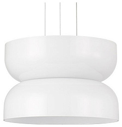 5246/33 SP-10 Divinare Opal подвесной светильник с двойным цилиндрическим плафоном из матового белого стекла