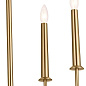 Florence 40" 6 Light Linear Chandelier Brushed Natural Brass люстра 52495BNB Kichler