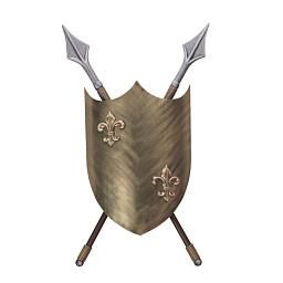 CRUSADER-W-L Elstead Crusader двухламповый настенный светильник декоративного типа с щитовой формой корпуса