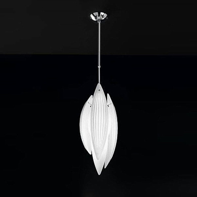 IDL Paradise 430/20 Chrome White Murano Glass подвесной светильник
