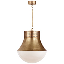 Precision Large Pendant антично-патинированная латунь с белым стеклом