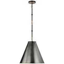 Goodman Small Hanging Light бронза и полированная старая латунь с бронзовым абажуром