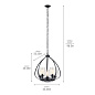 Tuscany 24" 5 Light Chandelier with Clear Seeded Glass Black люстра 44060BK Kichler — фото 6