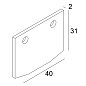 SPL14 - END CAP B черный Delta Light ILP — фото 1