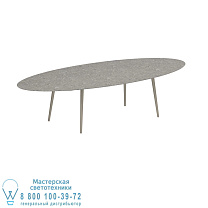 STYLETTO СТАНДАРТНЫЙ ОБЕДЕННЫЙ СТОЛ 320X140CM АЛЮМИНИЕВЫЕ НОЖКИ С ПЕСОЧНОЙ КЕРАМИЧЕСКОЙ СТОЛЕШНИЦЕЙ CEPPO DOLOMITICA Royal Botania