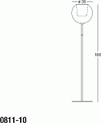 TAAAC floor lamp with structure in glossy white or black thermoplastic expansion. Upper and lower separate Led lighting with remote control