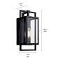 Goson 16" 1 Light  Wall Light with Clear Glass Black уличный настенный светильник 59086BK Kichler