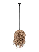 Natural Seagrass Black Fabric Wire & Base LED E27 1x12 Watt 230 Volt Bulb Excluded IP20 D:35 H:200cm
