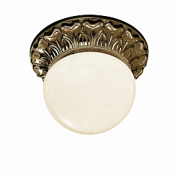 Kolarz MILADY 0298.11.4 потолочный светильник состаренная латунь белый ø16cm высота 12cm 1 лампа g9