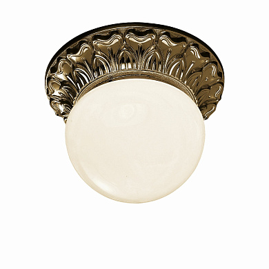 Kolarz MILADY 0298.11.4 потолочный светильник состаренная латунь белый ø16cm высота 12cm 1 лампа g9