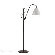 BESTLITE BL3 - Lampadaire/Pied laiton, abat-jour blanc classique