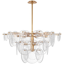 Loire Large Chandelier золото с прозрачным стеклом стриэ