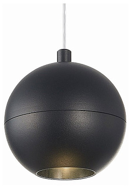 магнитный трековый светильник шарообразной формы с матовым чёрным покрытием 48V