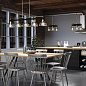 Eastmont 3 Light Chandelier with Clear Glass Polished Nickel and Walnut Wood люстра 52402PN Kichler — фото 1