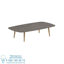 ВЫСОКИЙ СТОЛ STYLETTO LOUNGE 220x120CM НОГИ ТИКА КЕРАМИЧЕСКАЯ СТОЛЕШНИЦА TERRA MARRONE Royal Botania