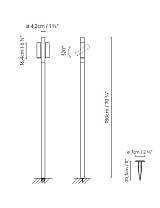TUBE 180-2L OLIVE; TUBE 180-2L CORTEN LED 2 x 4,5W 1092lm 250mA 197 x 16 x 11 cm; TUBE 180-2L BLACK 3000K CRI≥90 230V VOL 0,03 m³; TUBE 180-2L WHITE