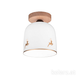 A1352.11.Au.100 Kolarz Chalet потолочный светильник цилиндрический, белый с декоративными прорезями
