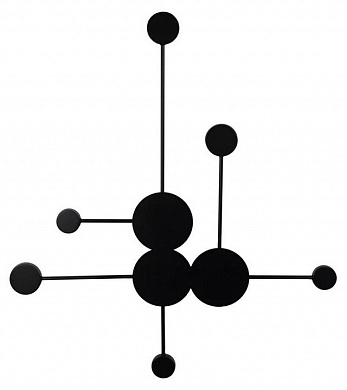накладной потолочный светильник с геометрическими дисками чёрного цвета
