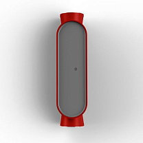 Ibuk N° 1; Polycarbonate black Built-in LED 3000°K warm white 14W 10 / 10°; Tomato red
