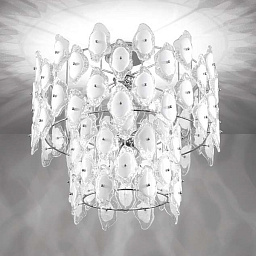 488/8PF Chrome+White IDL Sofia Люстра для низкого потолка