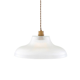 MLP255 Mullan Lighting Mono одноламповый подвесной светильник IP20 с призматическим стеклянным плафоном широкого профиля
