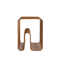 503300633081 CURVA AYTM Табурет из металла янтарного цвета