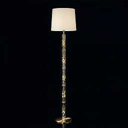 423B/4P ivory IDL Bamboo торшер с прозрачным основанием и светлым абажуром