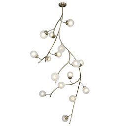 PP-363 Patinas lighting Primavera латунный подвес-ветвь со стеклянными шарами