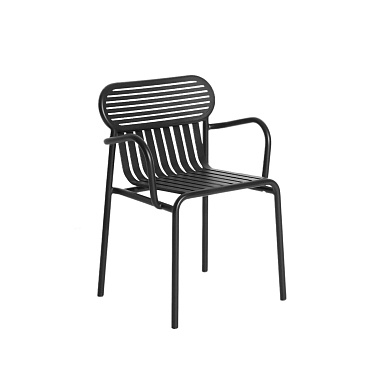 M0740301 WEEK-END Petite Friture Обеденный стул с подлокотниками садовый металлический черный