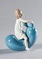 Фарфоровая статуэтка девочки с голубым шаром My Seesaw Balloon Lladro 01009368 — фото 4