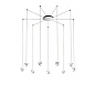 F41G06 76 Fabbian Tripla SP 9L LED люстра на 9 плафонов бронза — фото 1