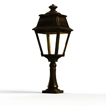 Avenue 2 N° 6; Clear glass Built-in LED 2700°K warm white 13W; Gold patina