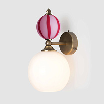 Striped Pop Petite Wall Light пыльная роза-красная полоска