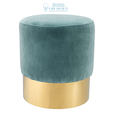 111850 Stool Pall Mall Round cameron deep turquoise Eichholtz