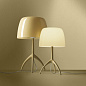 FN026001E_58D Foscarini Lumiere Nuances TL L настольный светильник со стеклянным плафоном нейтральный песочный — фото 1