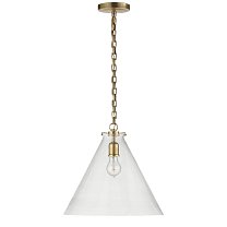 Katie Conical Pendant полированная старая латунь с прозрачным стеклом