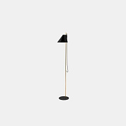 YUH Lampadaire/Tige dorée - base marbre noir