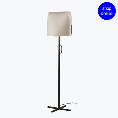 торшер бежевый/чёрный